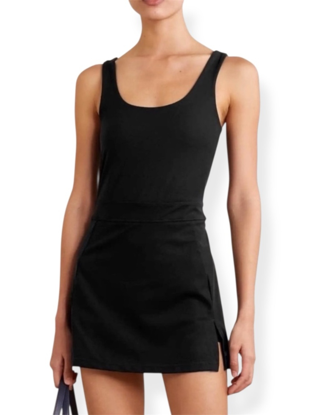 SPLITS59 Martina Sport Court Dress Black Athletic Tennis Activewear Mini Dress S